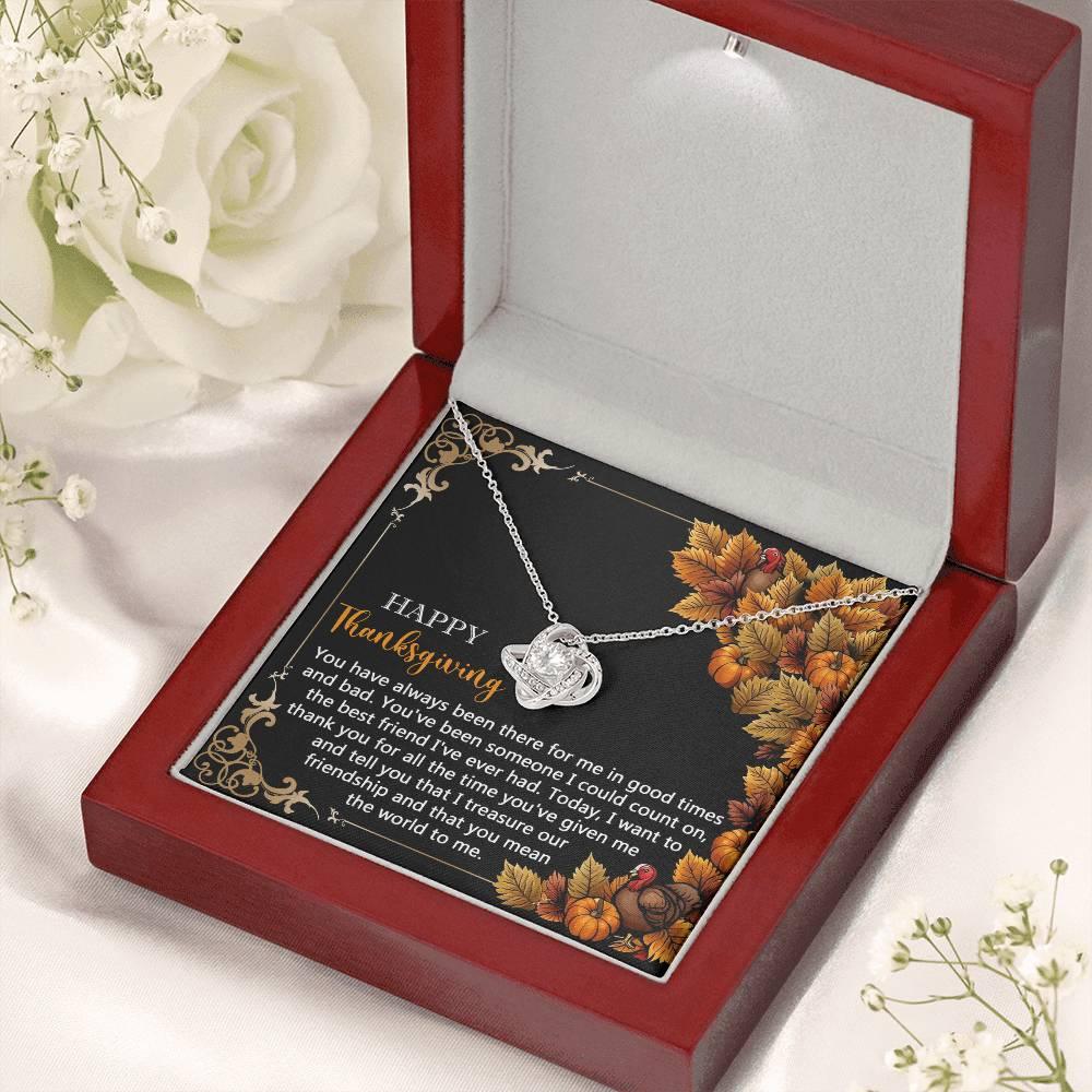 Gift for Thanksgiving - Count On - Love Knot Pendant Necklace - Mallard Moon Gift Shop