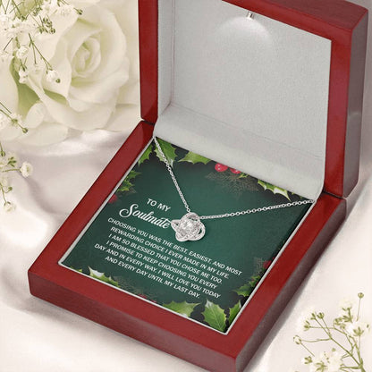 Gift for Soulmate - Chose Me Too - Love Knot Pendant Necklace - Mallard Moon Gift Shop