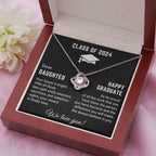 Dear Daughter Your Future is Bright Graduation Class of 2024 Love Knot Pendant Necklace