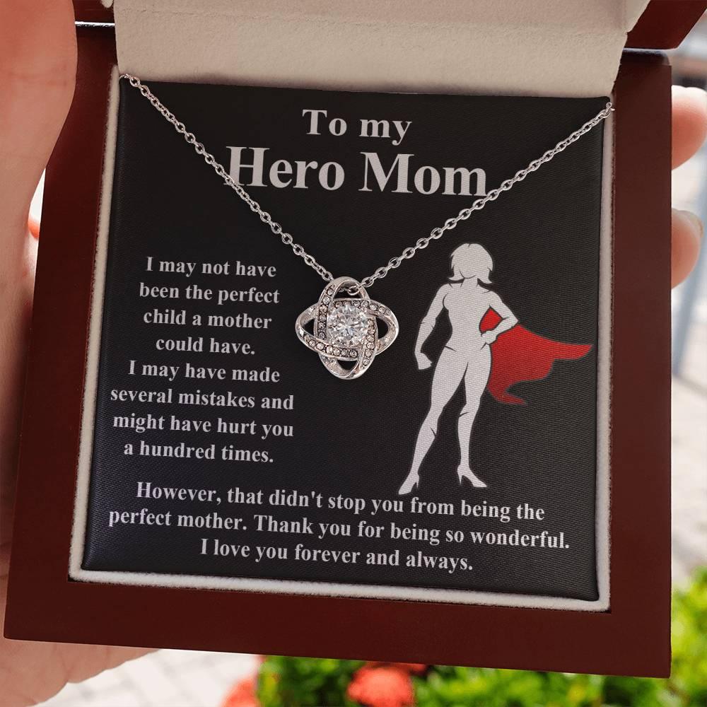 Mom-The Perfect Mother To My Mom - Love Knot Necklace - Mallard Moon Gift Shop