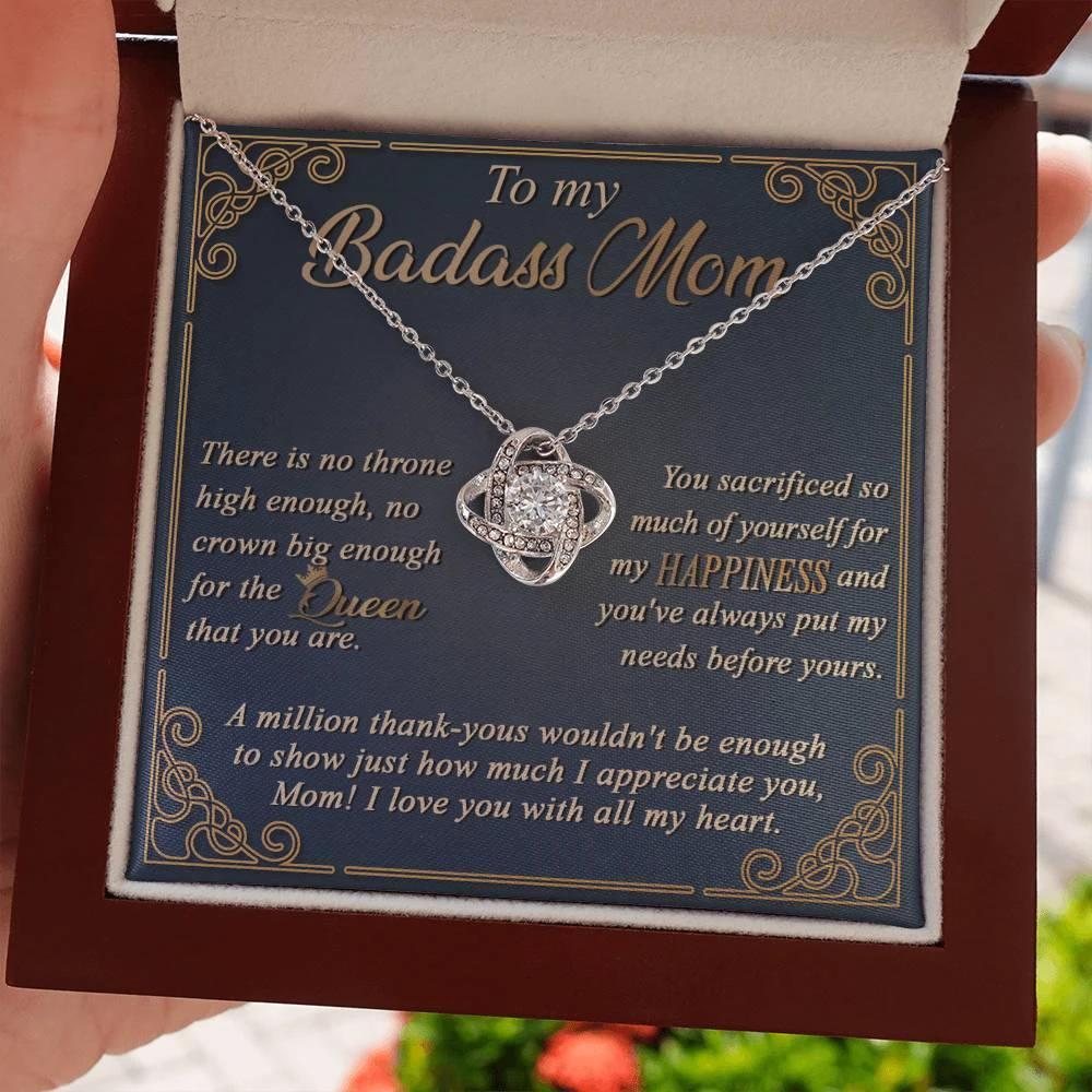 Gift for Mom You are a Queen - Love Knot Necklace