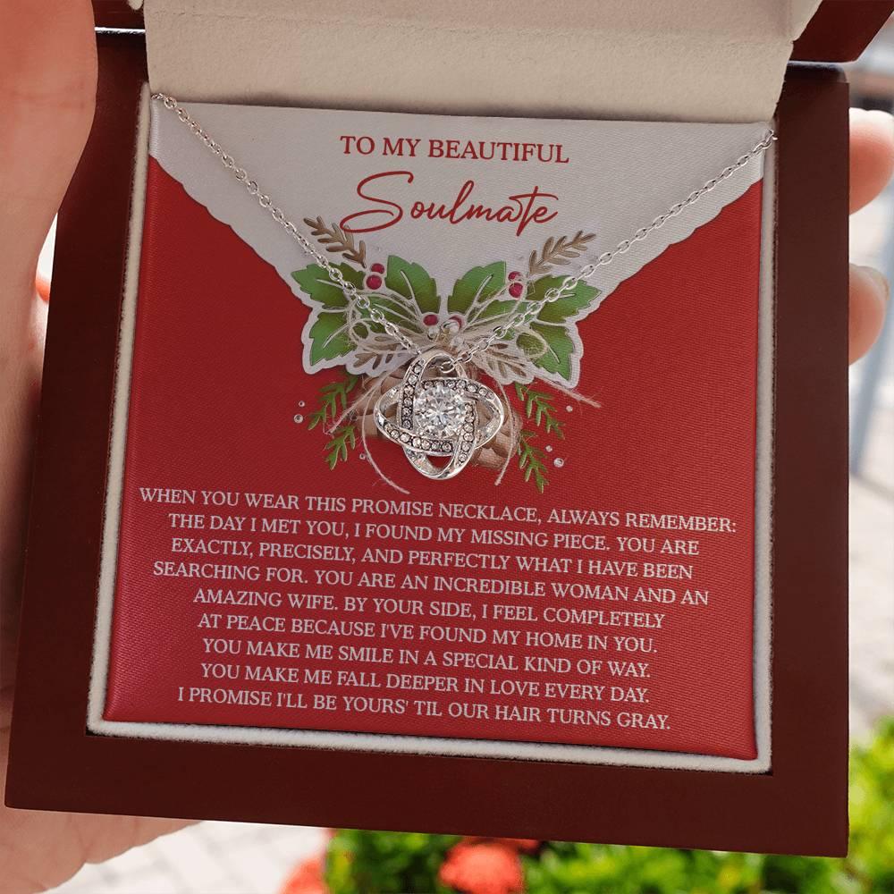 Gift for Soulmate - At Peace - Love Knot Pendant Necklace - Mallard Moon Gift Shop