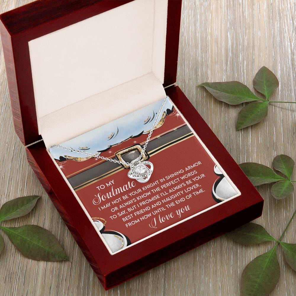 Gift for Soulmate - Naughty Lover - Love Knot Pendant Necklace - Mallard Moon Gift Shop