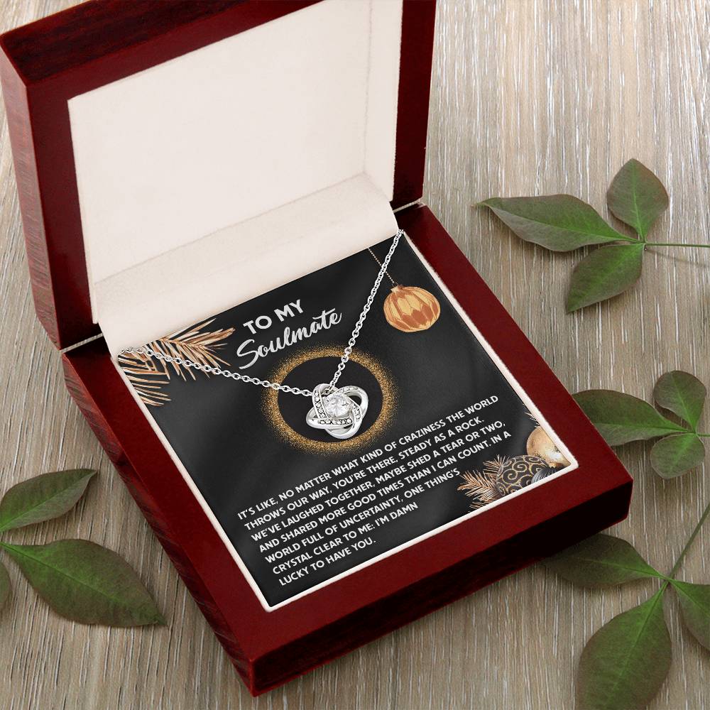 Gift for Soulmate - I Can Count - Love Knot Pendant Necklace - Mallard Moon Gift Shop