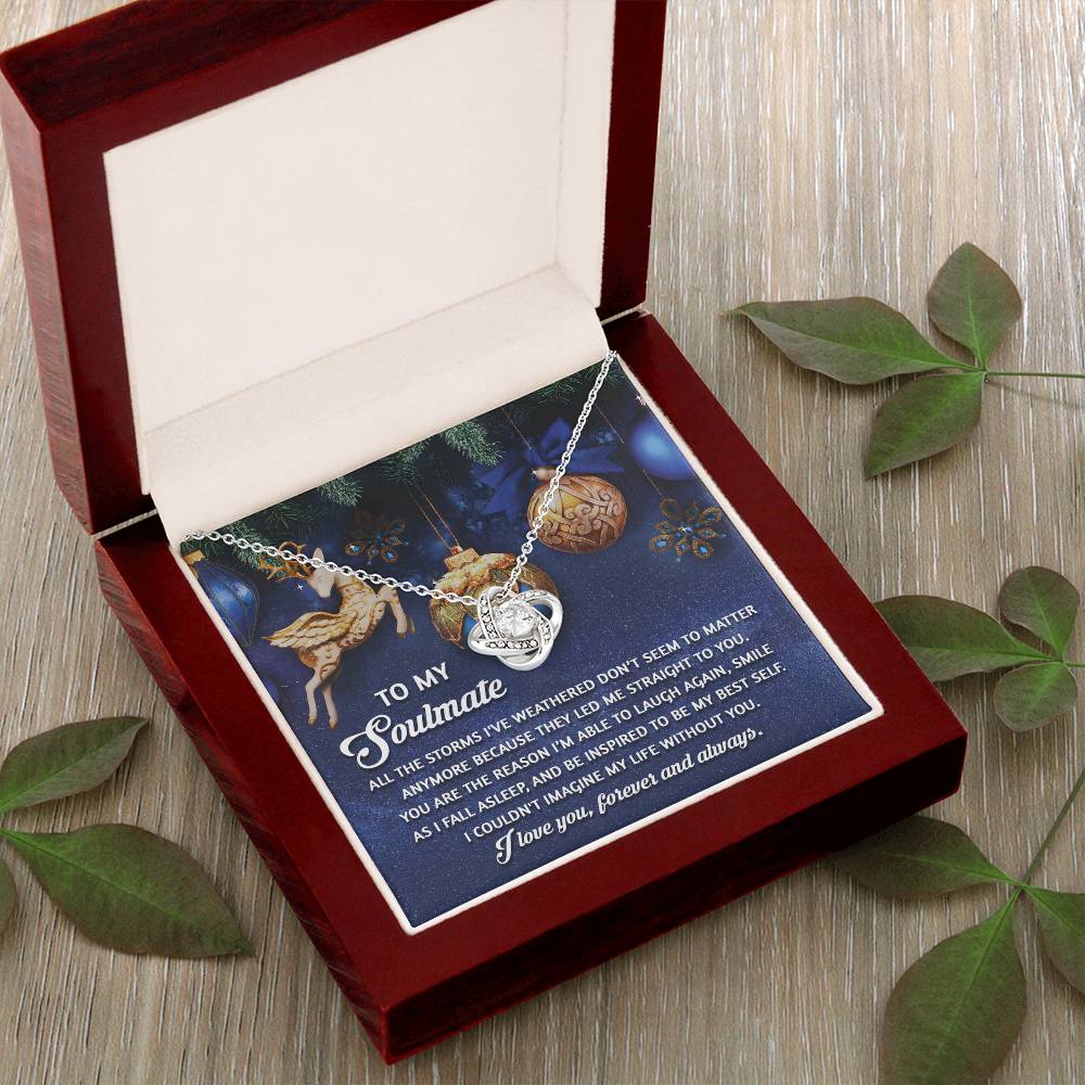 Gift for Soulmate - Straight To You - Love Knot Pendant Necklace - Mallard Moon Gift Shop