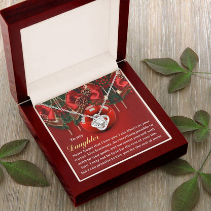 Gift for Daughter - Achieve Your Goals - Love Knot Pendant Necklace - Mallard Moon Gift Shop