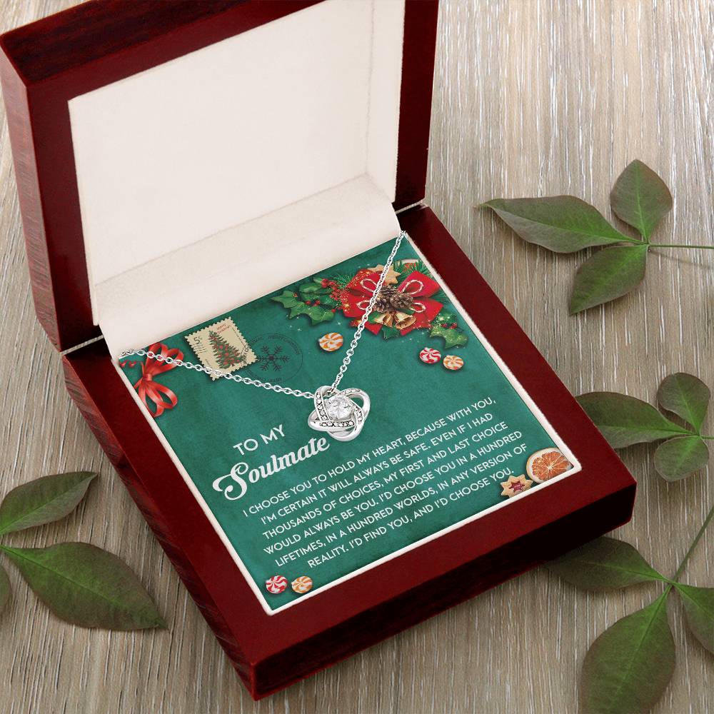 Gift for Soulmate - Be Safe - Love Knot Pendant Necklace - Mallard Moon Gift Shop