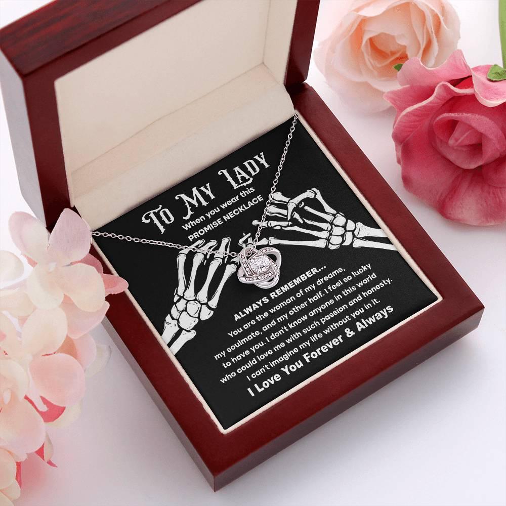 Soulmate Woman of My Dreams Halloween Inspired Love Knot Necklace - Mallard Moon Gift Shop