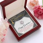 Happy Graduation-Your World is your Oyster Love Knot Pendant Necklace