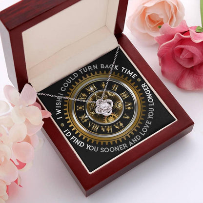 Wife Wedding Day. Anniversary, Birthday Gift - Turn Back Time - Love Knot Pendant Necklace - Mallard Moon Gift Shop