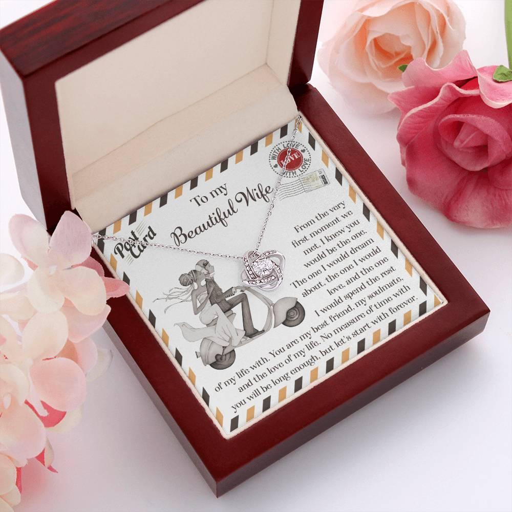 Wife Wedding Gift I Knew You Would-Be The One Love Knot Pendant Necklace - Mallard Moon Gift Shop