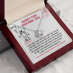 Apology Gift for Girlfriend, Wife, Soulmate - Sorry, Every Chance - Love Knot Pendant Necklace