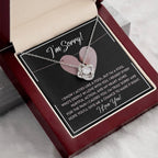 Apology Gift for Girlfriend, Wife, Soulmate - Sorry, Deeply In Love - Love Knot Pendant Necklace
