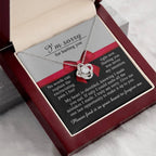 Apology Gift for Girlfriend, Wife, Soulmate - Sorry, Made You Sad - Love Knot Pendant Necklace