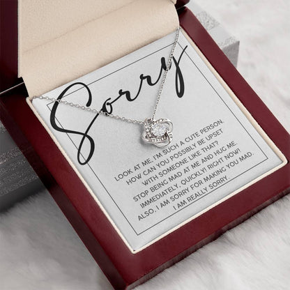 Apology Gift for Girlfriend, Wife, Soulmate - Sorry, Someone Like That - Love Knot Pendant Necklace - Mallard Moon Gift Shop