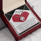 Apology Gift for Girlfriend, Wife, Soulmate - Sorry, Behind Your Tears - Love Knot Pendant Necklace