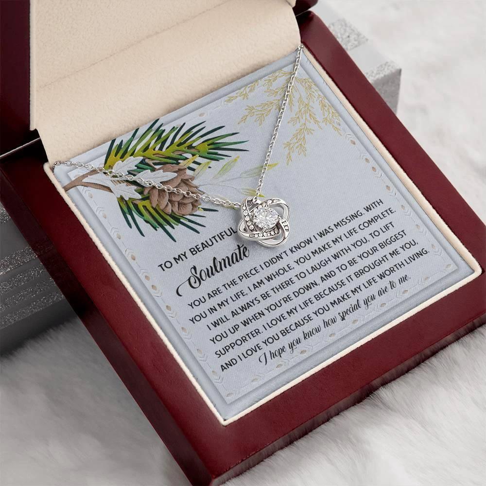 Gift for Soulmate - Biggest Supporter - Love Knot Pendant Necklace
