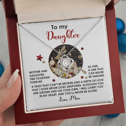 Gift for Daughter - Forever As One - Love Knot Pendant Necklace - Mallard Moon Gift Shop