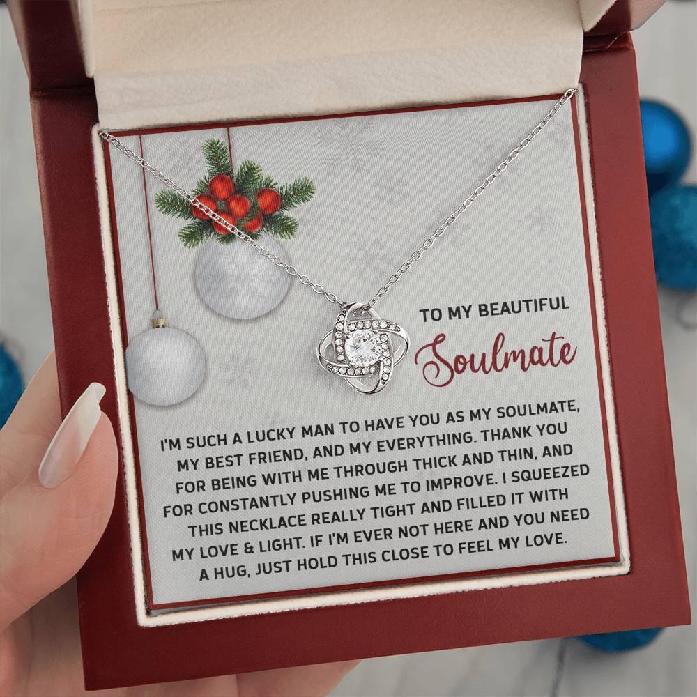 Gift for Soulmate - Feel My Love - Love Knot Pendant Necklace - Mallard Moon Gift Shop