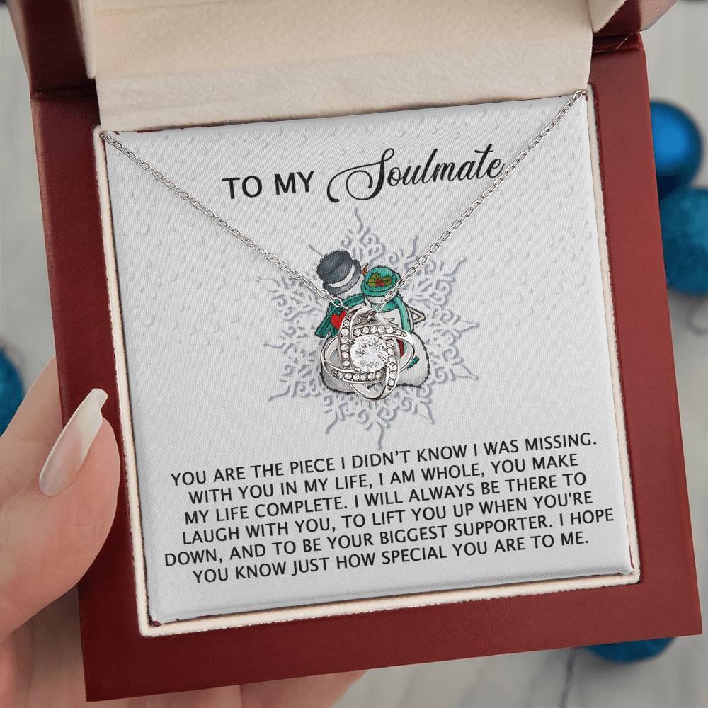 Gift for Soulmate - Laugh With You - Love Knot Pendant Necklace - Mallard Moon Gift Shop