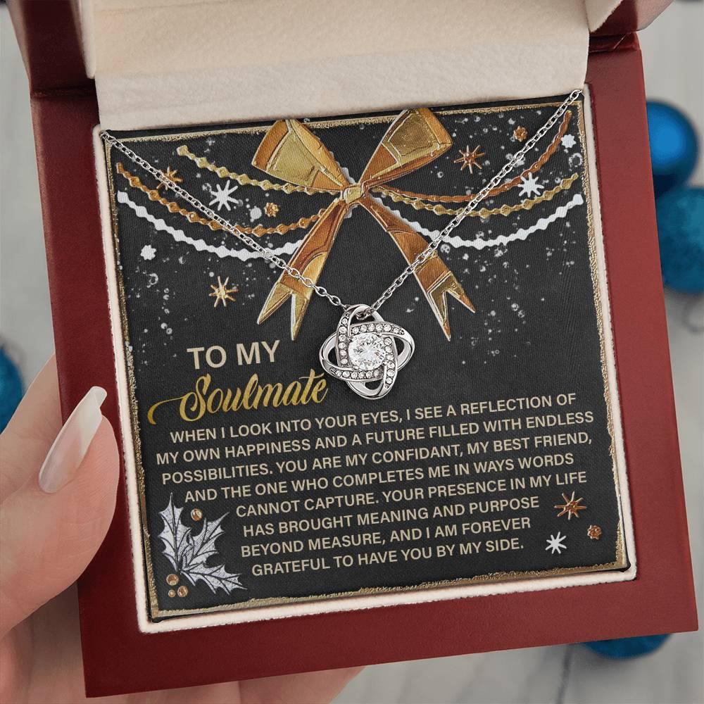 Gift for Soulmate - By My Side - Love Knot Pendant Necklace - Mallard Moon Gift Shop