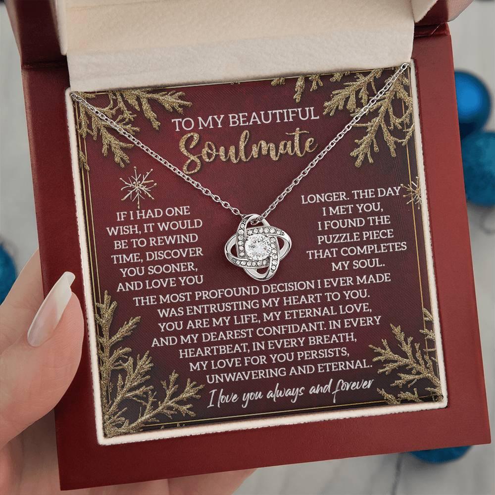 Gift for Soulmate - Rewind Time - Love Knot Pendant Necklace - Mallard Moon Gift Shop