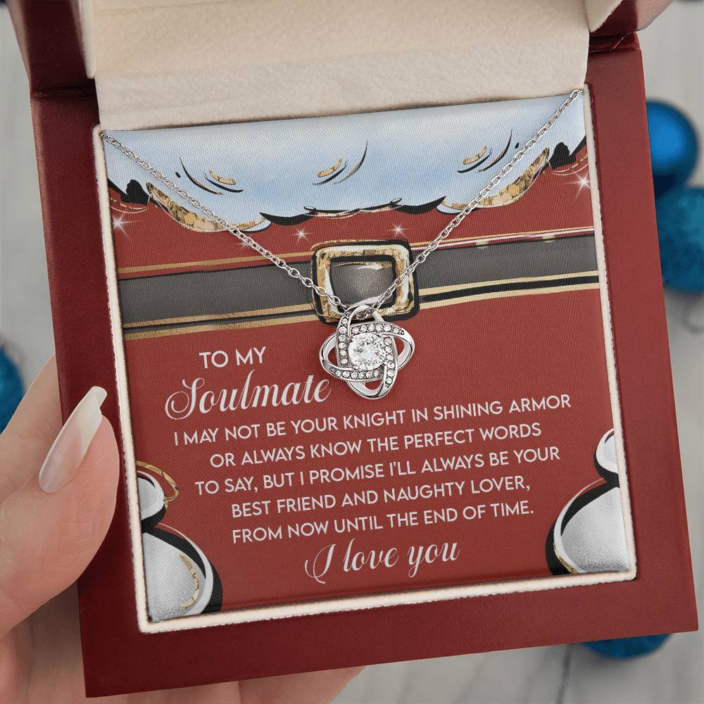 Gift for Soulmate - Naughty Lover - Love Knot Pendant Necklace - Mallard Moon Gift Shop