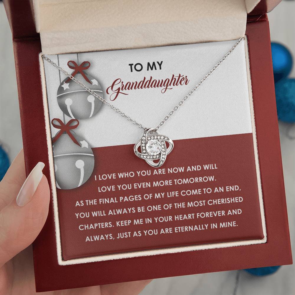 Gift for Granddaughter - To An End - Love Knot Pendant Necklace - Mallard Moon Gift Shop