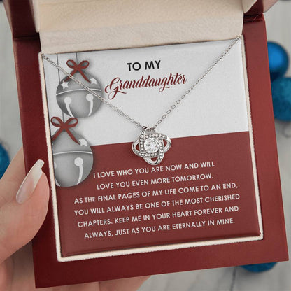 Gift for Granddaughter - To An End - Love Knot Pendant Necklace - Mallard Moon Gift Shop
