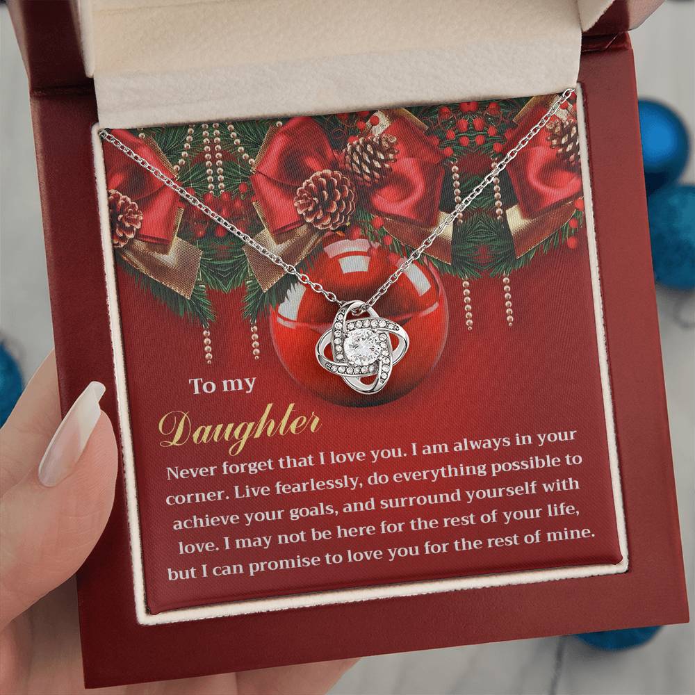 Gift for Daughter - Achieve Your Goals - Love Knot Pendant Necklace - Mallard Moon Gift Shop