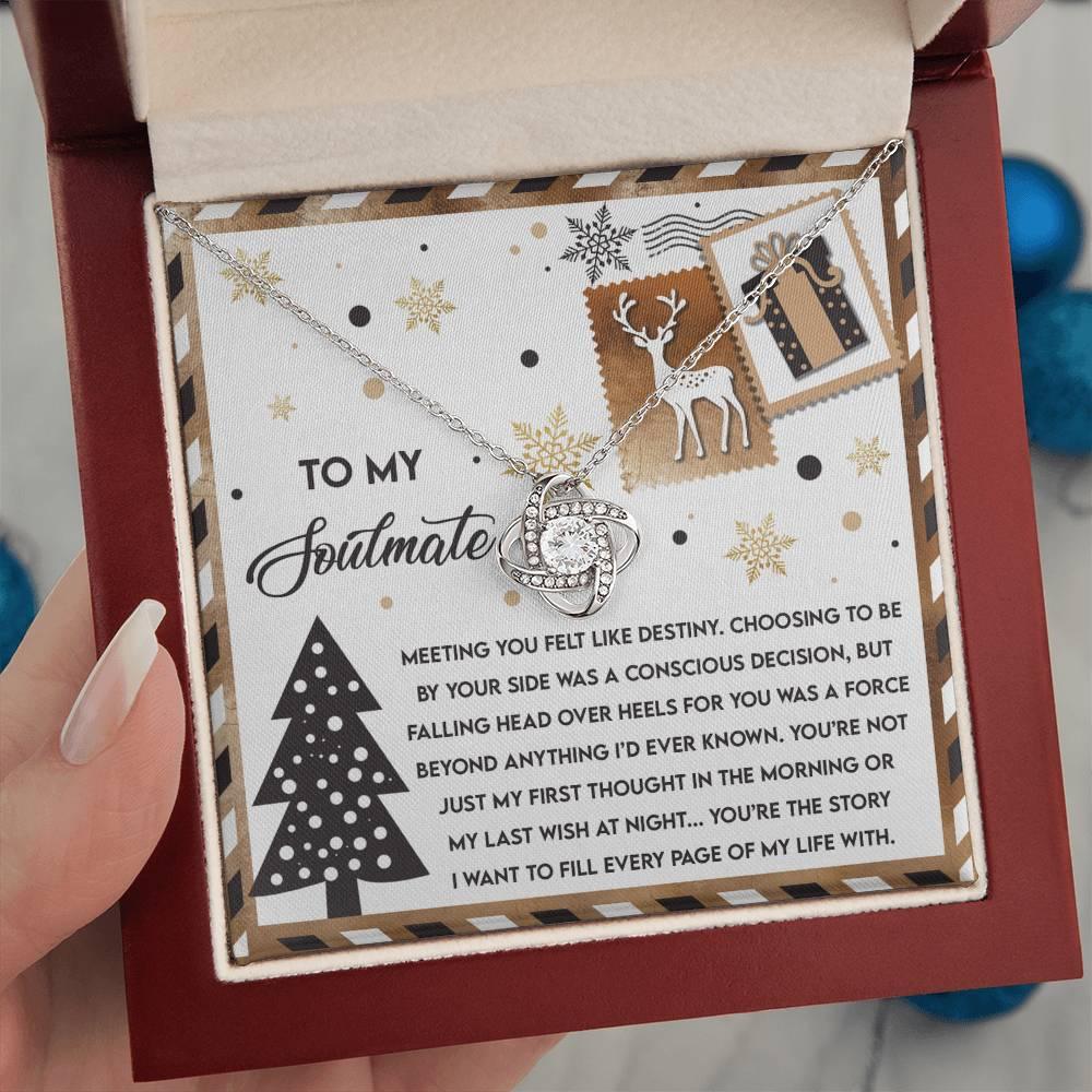 Gift for Soulmate - Like Destiny - Love Knot Pendant Necklace - Mallard Moon Gift Shop