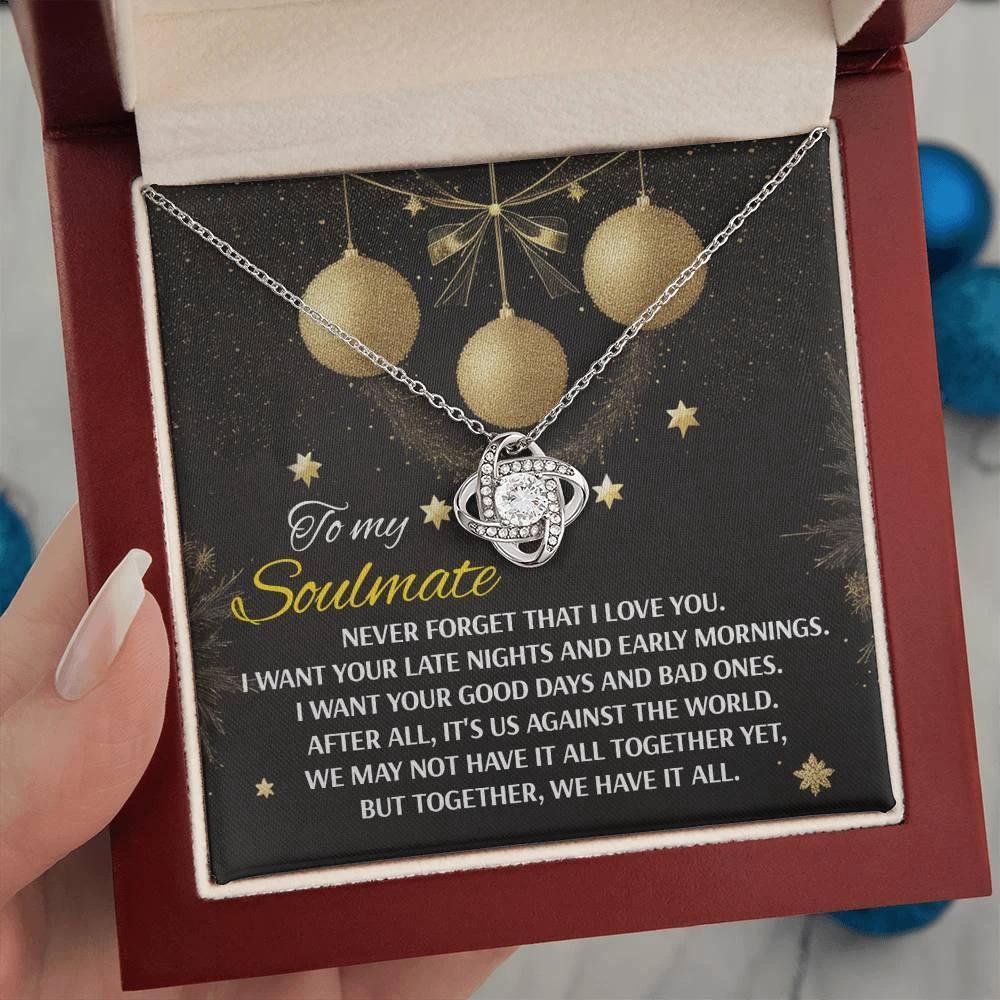 Gift for Soulmate - Have It All - Love Knot Pendant Necklace