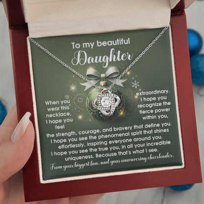 Gift for Daughter - Incredible Uniqueness - Love Knot Pendant Necklace - Mallard Moon Gift Shop