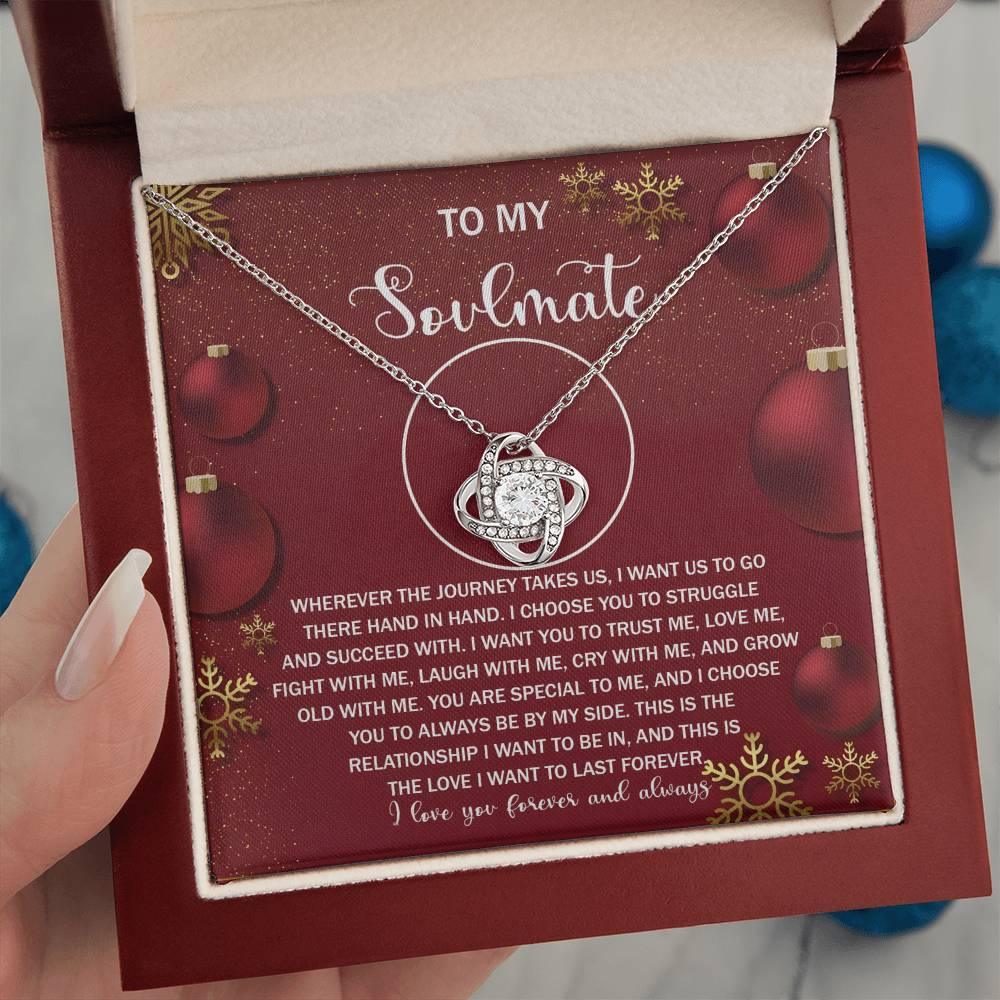 Gift for Soulmate - Journey By My Side - Love Knot Pendant Necklace - Mallard Moon Gift Shop