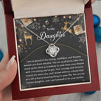 Gift for Daughter - Amazing Things - Love Knot Pendant Necklace Christmas Gifts