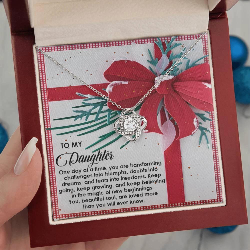 Gift for Daughter - Beautiful Soul - Love Knot Pendant Necklace