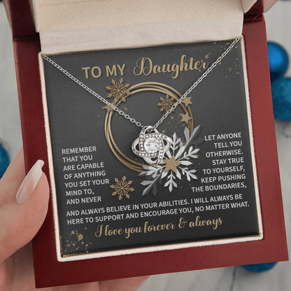 Gift for Daughter - Set Your Mind - Love Knot Pendant Necklace - Mallard Moon Gift Shop