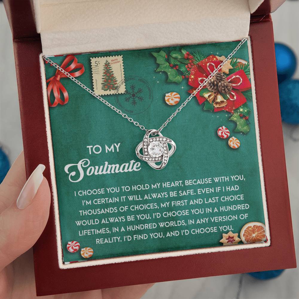 Gift for Soulmate - Be Safe - Love Knot Pendant Necklace - Mallard Moon Gift Shop