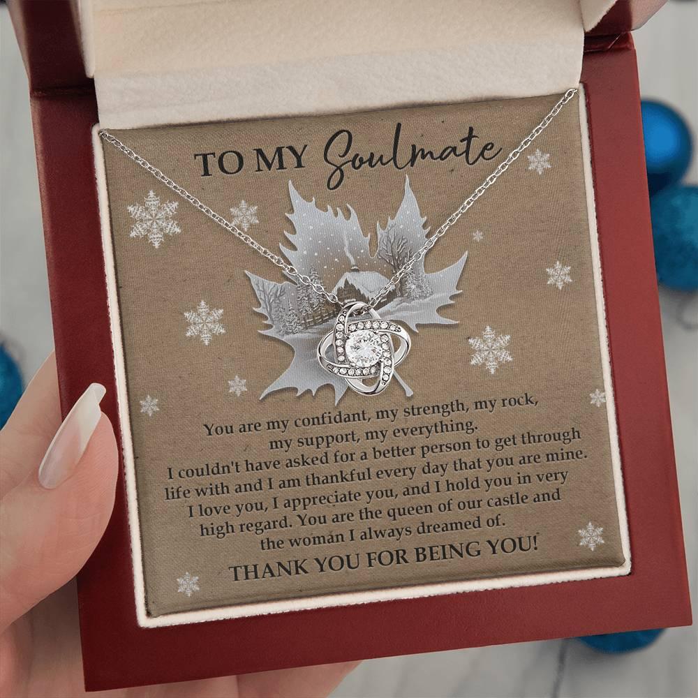 Gift for Soulmate - Our Castle - Love Knot Pendant Necklace - Mallard Moon Gift Shop