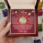 Gift for Mom - My Guiding Light - Love Knot Necklace