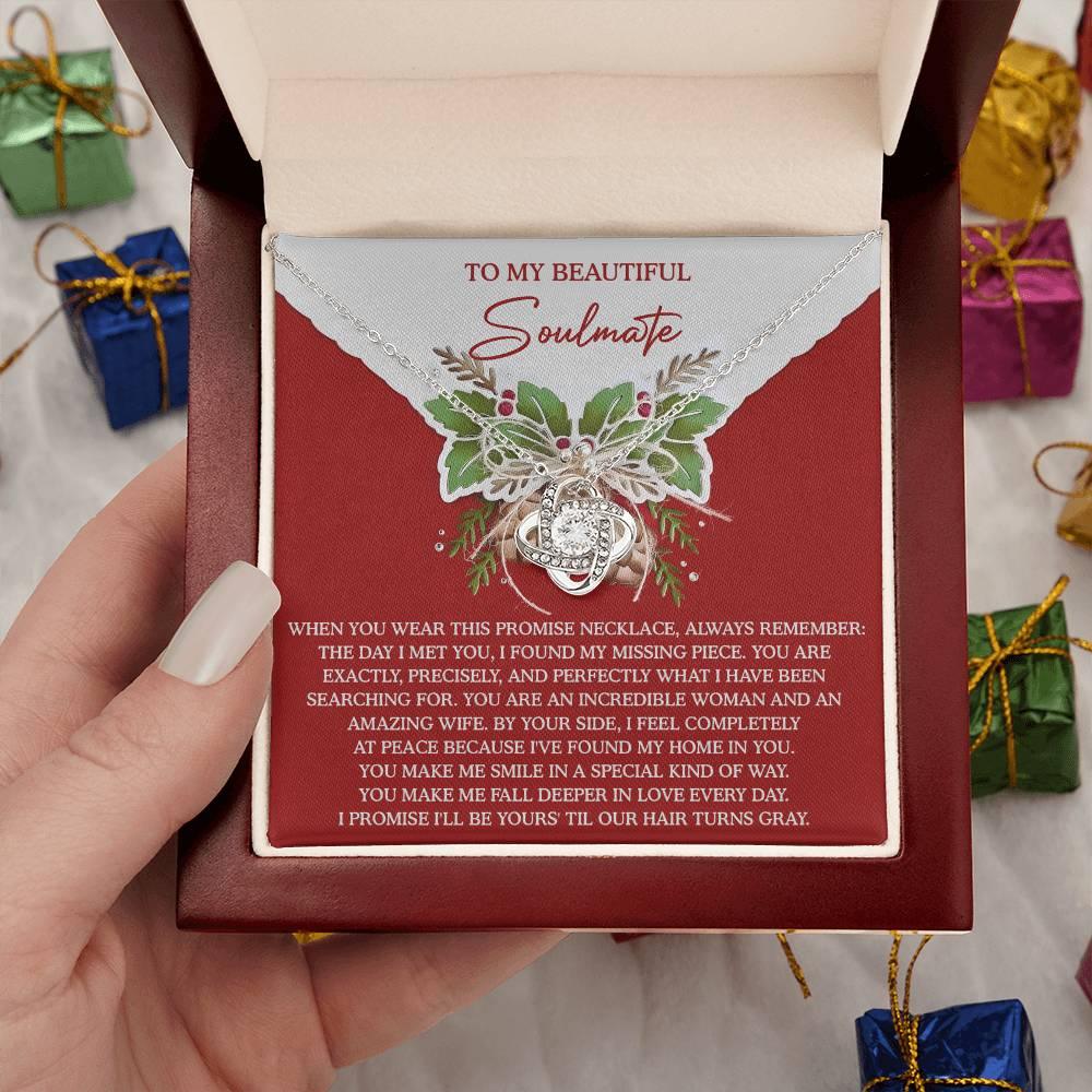 Gift for Soulmate - At Peace - Love Knot Pendant Necklace - Mallard Moon Gift Shop