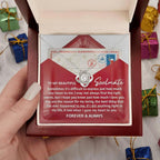 Soulmate Love Knot Necklace – “Forever & Always” Letter-Inspired Romantic Gift for Her