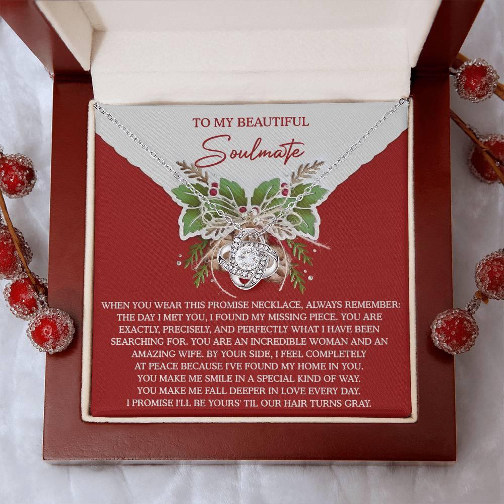 Gift for Soulmate - At Peace - Love Knot Pendant Necklace - Mallard Moon Gift Shop