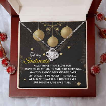 Gift for Soulmate - Have It All - Love Knot Pendant Necklace - Mallard Moon Gift Shop