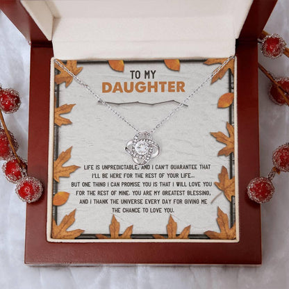 Daughter - My Greatest Blessing - Love Knot Pendant Necklace - Mallard Moon Gift Shop