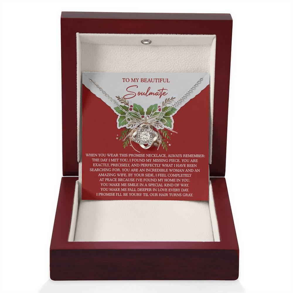 Gift for Soulmate - At Peace - Love Knot Pendant Necklace - Mallard Moon Gift Shop