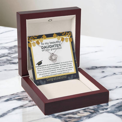 Daughter Graduation Gift Follow Your Dreams Congratulations Love Knot Necklace - Mallard Moon Gift Shop