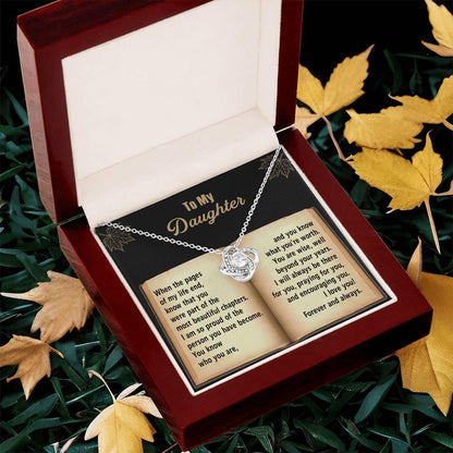 Daughter - Beyond Your Years - Love Knot Pendant Necklace - Mallard Moon Gift Shop