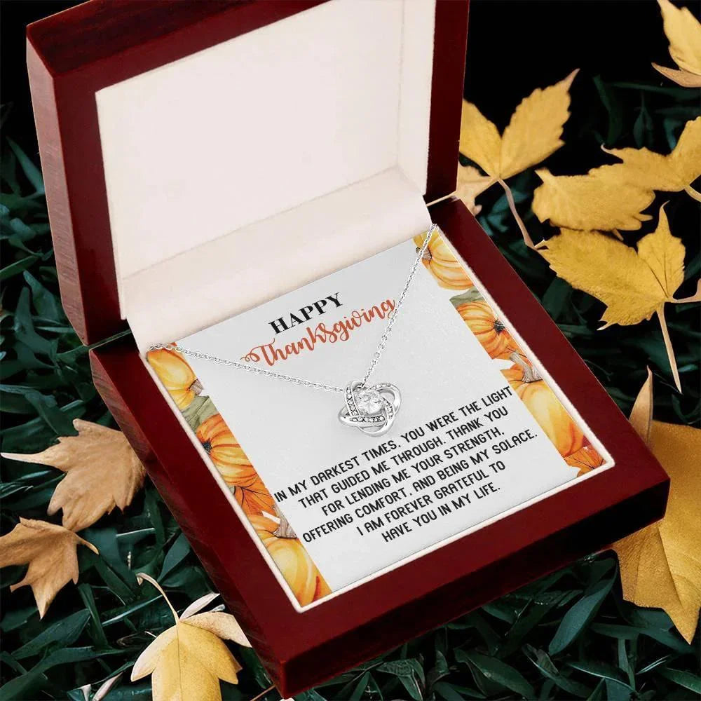 Thanksgiving Gift for Her – “Guided Me Through” Necklace with Message Card | Gratitude Jewelry for Mom, Sister, or Best Friend