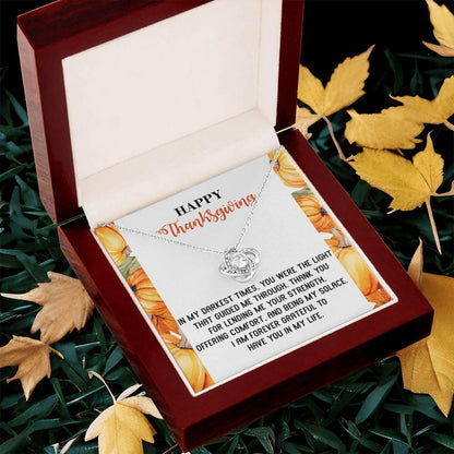 Gift for Thanksgiving - Guided Me Through - Love Knot Pendant Necklace - Mallard Moon Gift Shop